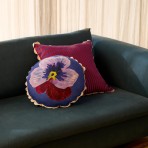 Bonnie and Neil | Cushion Round | Pansy Klein Blue